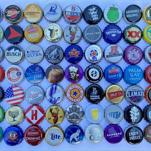 50 UNIQUE ASSORTED Beer Bottle Caps Great Value Fun Etsy