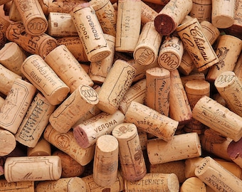 500 Recycled Wine Corks, Winery Logos