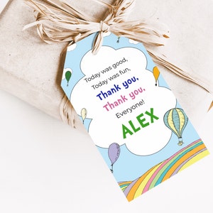 Hot Air Balloon Thank You Tags Hot Air Balloon Thank You Cards Instant ...