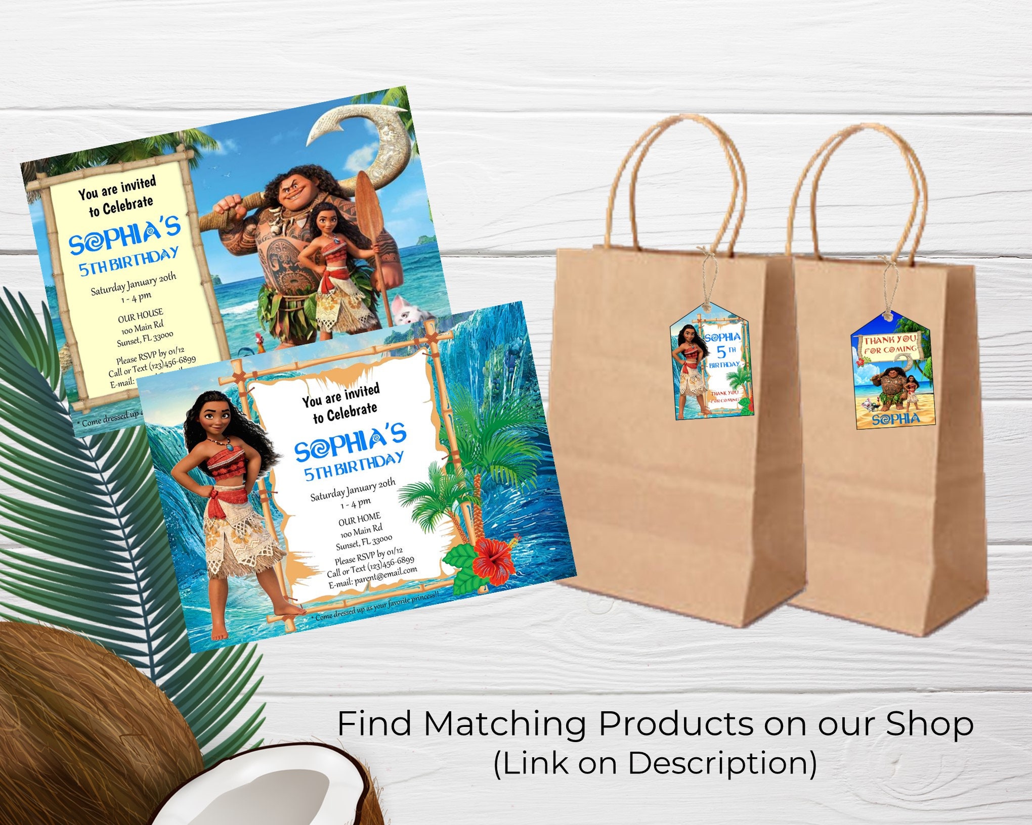 Moana Thank you Tags Instant Download | Etsy
