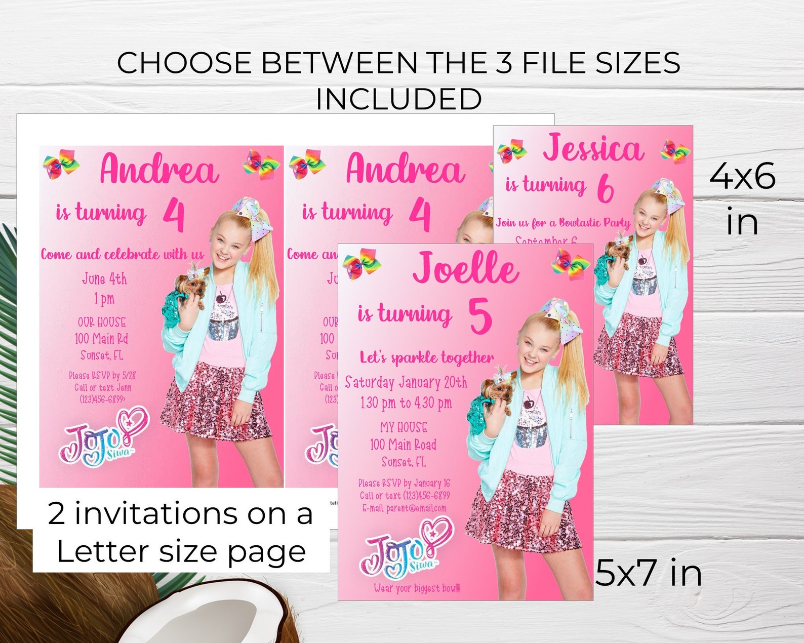 Jojo Siwa Birthday Party Invitation Editable Instant Digital | Etsy