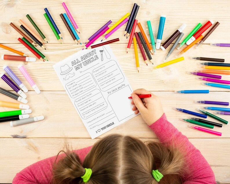 All About My Uncle Printable Father's Day Activity - Etsy