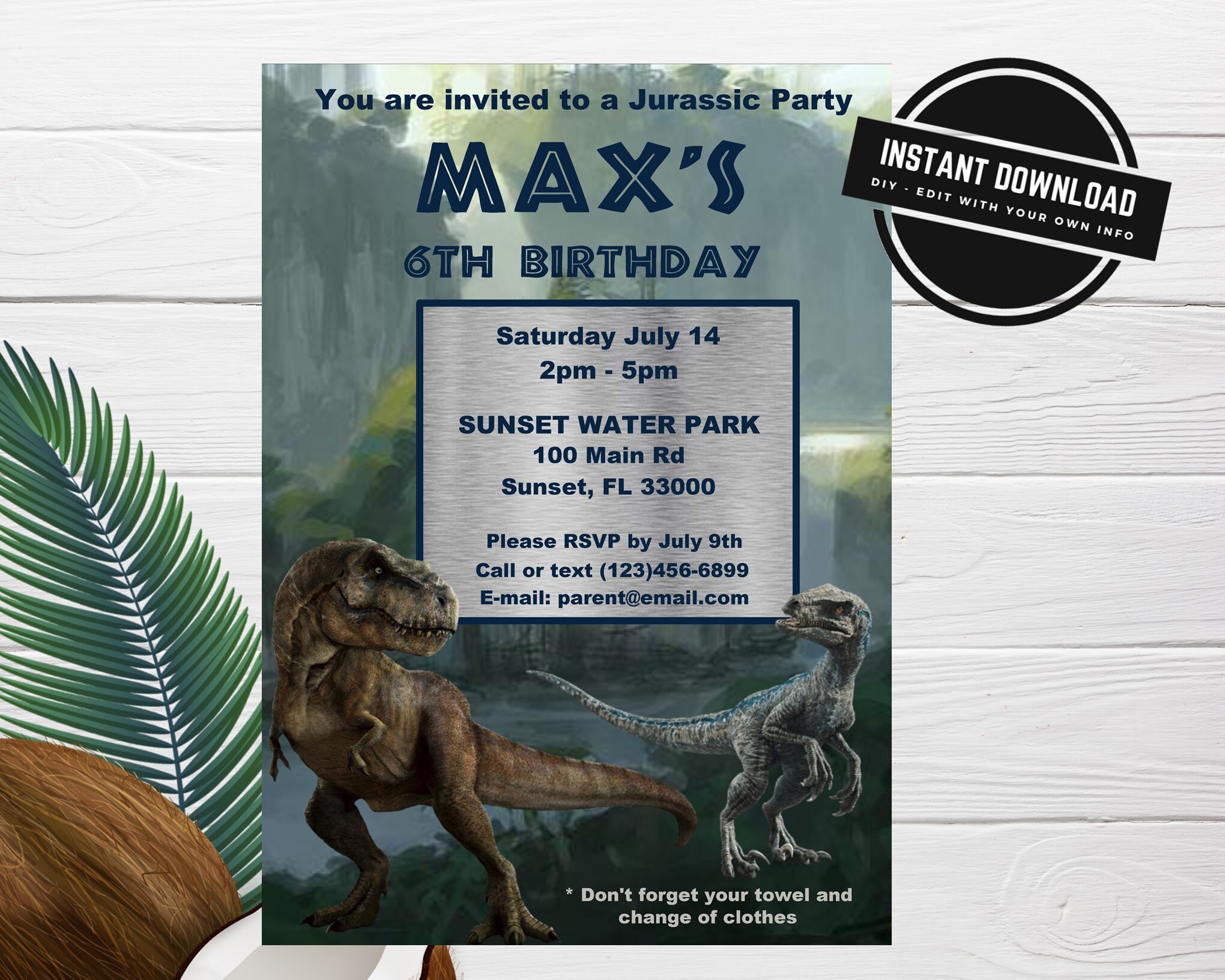 Dinosaurios Era Jurásica Jurassic Invitación de Cumpleaños - Etsy México Dinosaurios Era Jurásica Jurassic Invitación de Cumpleaños - Etsy México