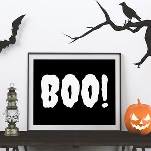 Boo Halloween Decoration Printable Sign Instant Download - Etsy