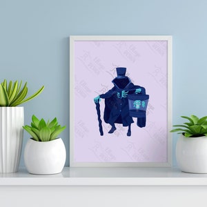 New Orleans Square - Haunted Mansion Hatbox Ghost - Art Design - Files in SVG, PDF, EPS, & jpeg