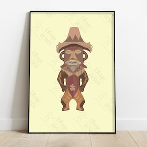 Adventureland - Pele Tiki God - Enchanted Tiki Room- Art Design - Files in SVG, PDF, EPS, & jpeg