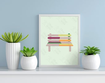 California Adventure - Former Bugs Land - Popsicle Sticks Bench - Art Design - Files in SVG, PDF, EPS, & jpeg