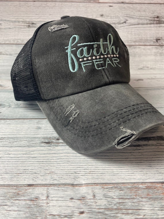 Faith Over Fear Criss Cross Trucker Hat 