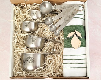 Mothers day gift box, Grandma gift, Measuring cups and spoons, Kitchen utensils, Mothers day gift from daughter,