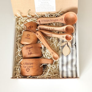 Measuring cups, Engagement gift box for couple, Bridal shower gift basket, Wedding gift for couple,
