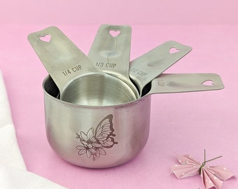 Measuring cups, Butterfly, Teenage girl gift, Niece gift from aunt, Baking gifts,