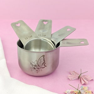 Measuring cups, Butterfly, Teenage girl gift, Niece gift from aunt, Baking gifts,