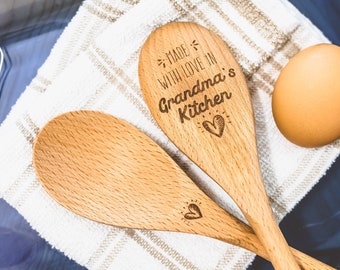 Engraved wooden spoon, Cooking spoon, Grandma gift, Gigi gifts, Great Grandma gift,