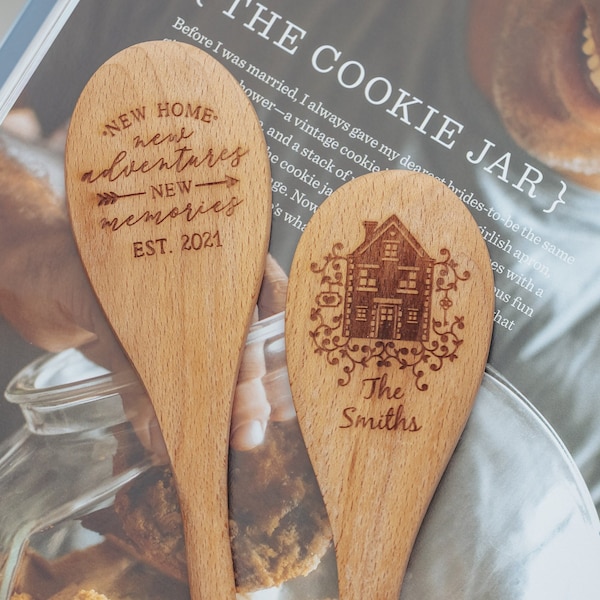 Personalized wooden spoon, New home gift, New apartment gift, House warming gift, New house gift,