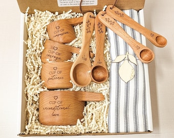Measuring cups, Wedding gift for couple, Engagement gift box for couple, Bridal shower gift basket, Gift for bride to be,