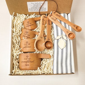 Measuring cups, Wedding gift for couple, Engagement gift box for couple, Bridal shower gift basket, Gift for bride to be,
