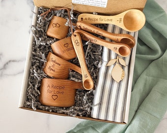 Measuring cups, Engagement gift box for couple, Bridal shower gift basket, Wedding gift for couple,