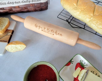 Engraved rolling pin, Baking gifts, Gigi gifts, Great grandma gift, 80th birthday gift for women,