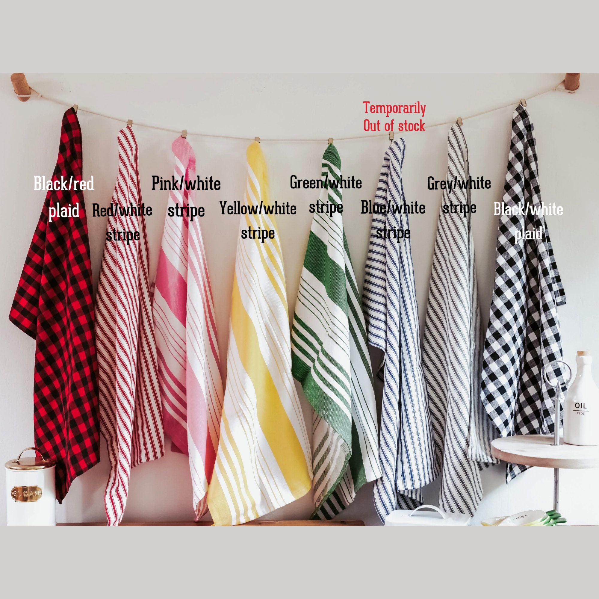 Wholesale Red Stripe Kitchen Towel