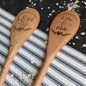 Personalized wooden spoon, Baking gifts, Cooking gifts, Bridal shower gift, Unique wedding gift for couple, Housewarming gift, image 7