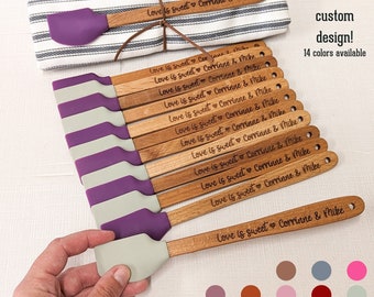 Wedding favors for guests in bulk, Bridal shower favors, Rehearsal dinner favors, Bachelorette party favors, Mini spatulas,