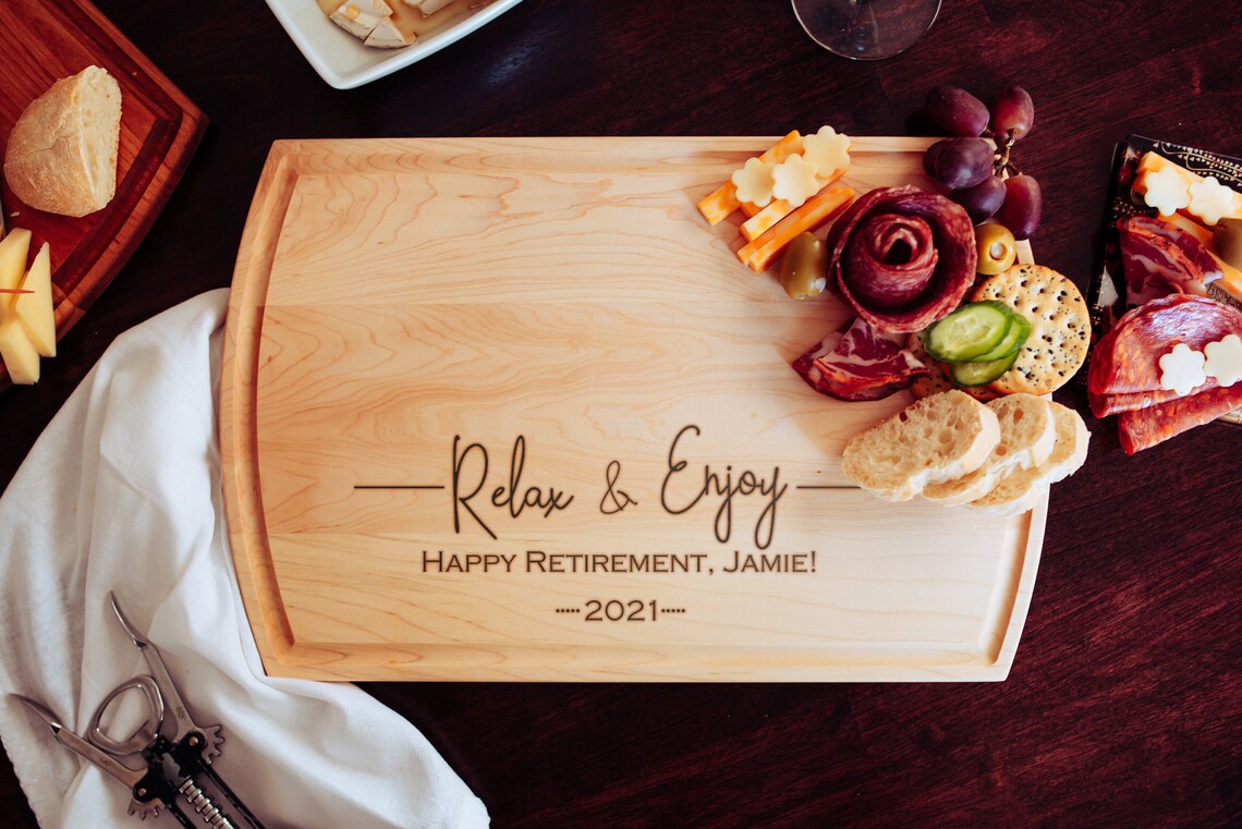 Charcuterie board Personalized Retirement gifts for women Etsy