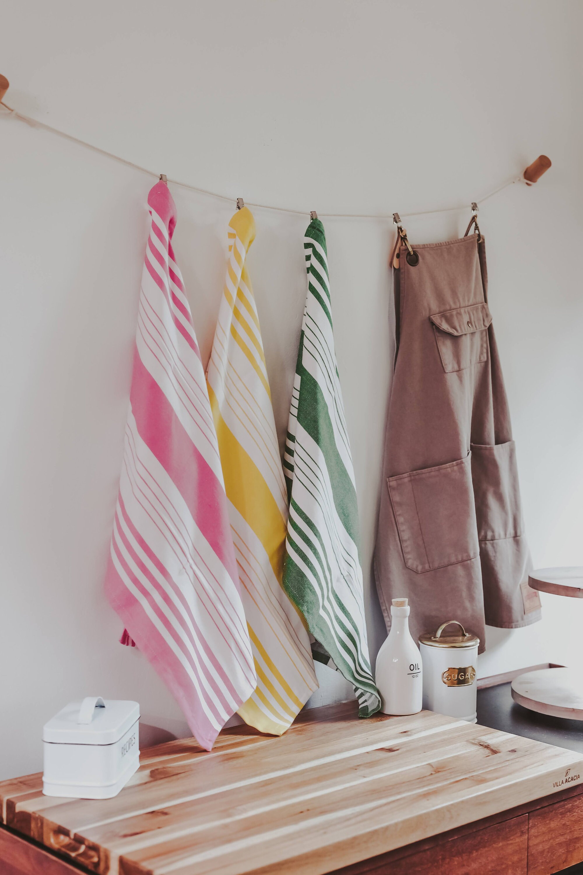 Pink lemon Shop REMEMBER colorful striped kitchen towels (set of 2) – Pink  Lemon Shop