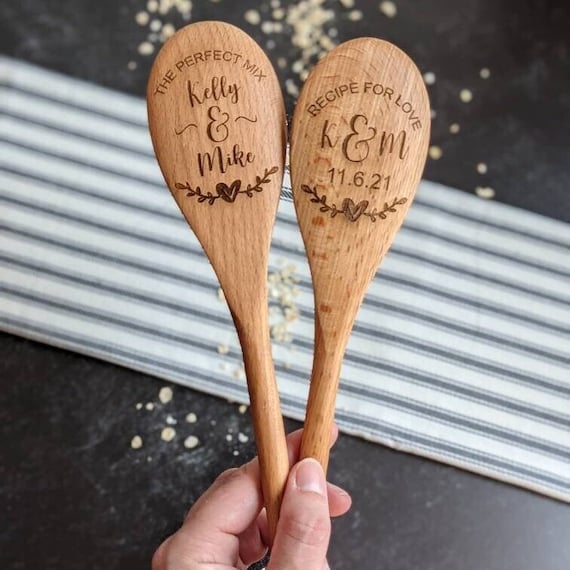 Personalised Engraved Wooden Spoon Custom Text Baking Baker Chef Star Baker  Your Text Here Birthday Christmas Housewarming 