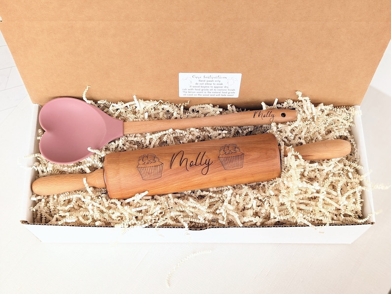 Engraved rolling pin, Gifts for teenage girls, Baking gifts, Cute teen gifts, Gift box, image 9