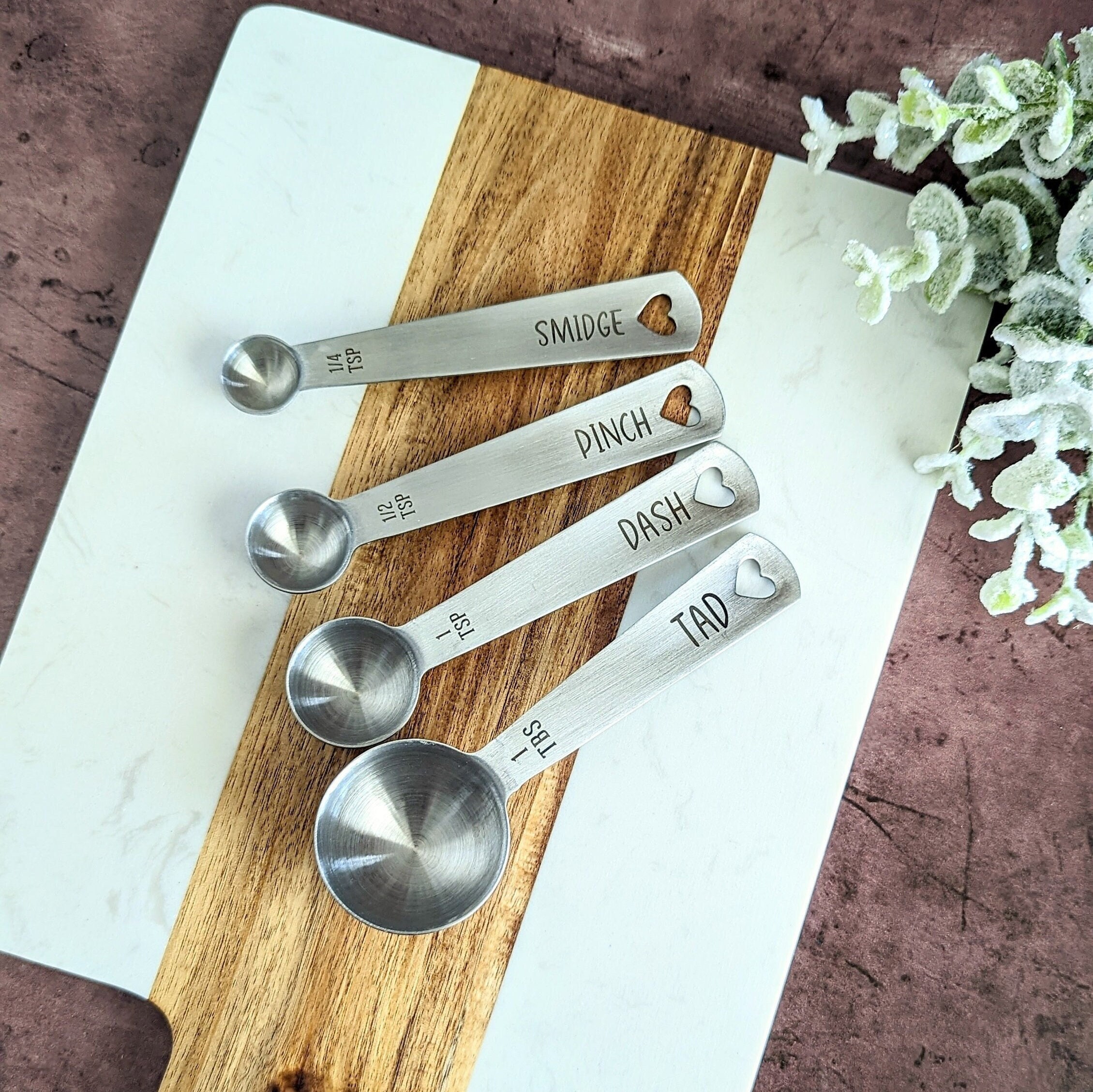 Ganz 4-Piece Zinc Alloy Measuring Spoon Set For Kitchen with Color