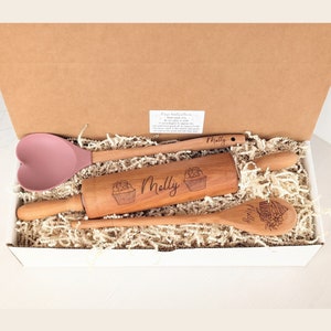 Engraved rolling pin, Gifts for teenage girls, Baking gifts, Cute teen gifts, Gift box,