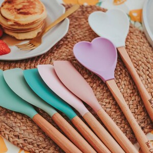 Wooden kitchen spatula, Silicone spatula, Personalized baking gifts, Mothers day gift from daughter, Mom gift, image 7