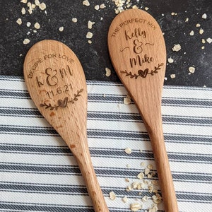 Personalized wooden spoon, Baking gifts, Cooking gifts, Bridal shower gift, Unique wedding gift for couple, Housewarming gift, image 5