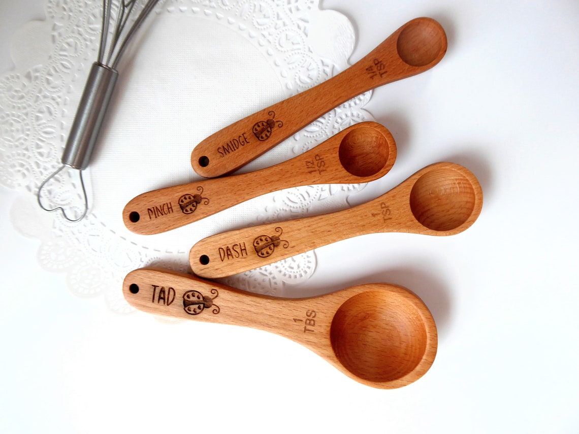 Measuring cups Wood measuring spoons Baking gifts Cooking Etsy