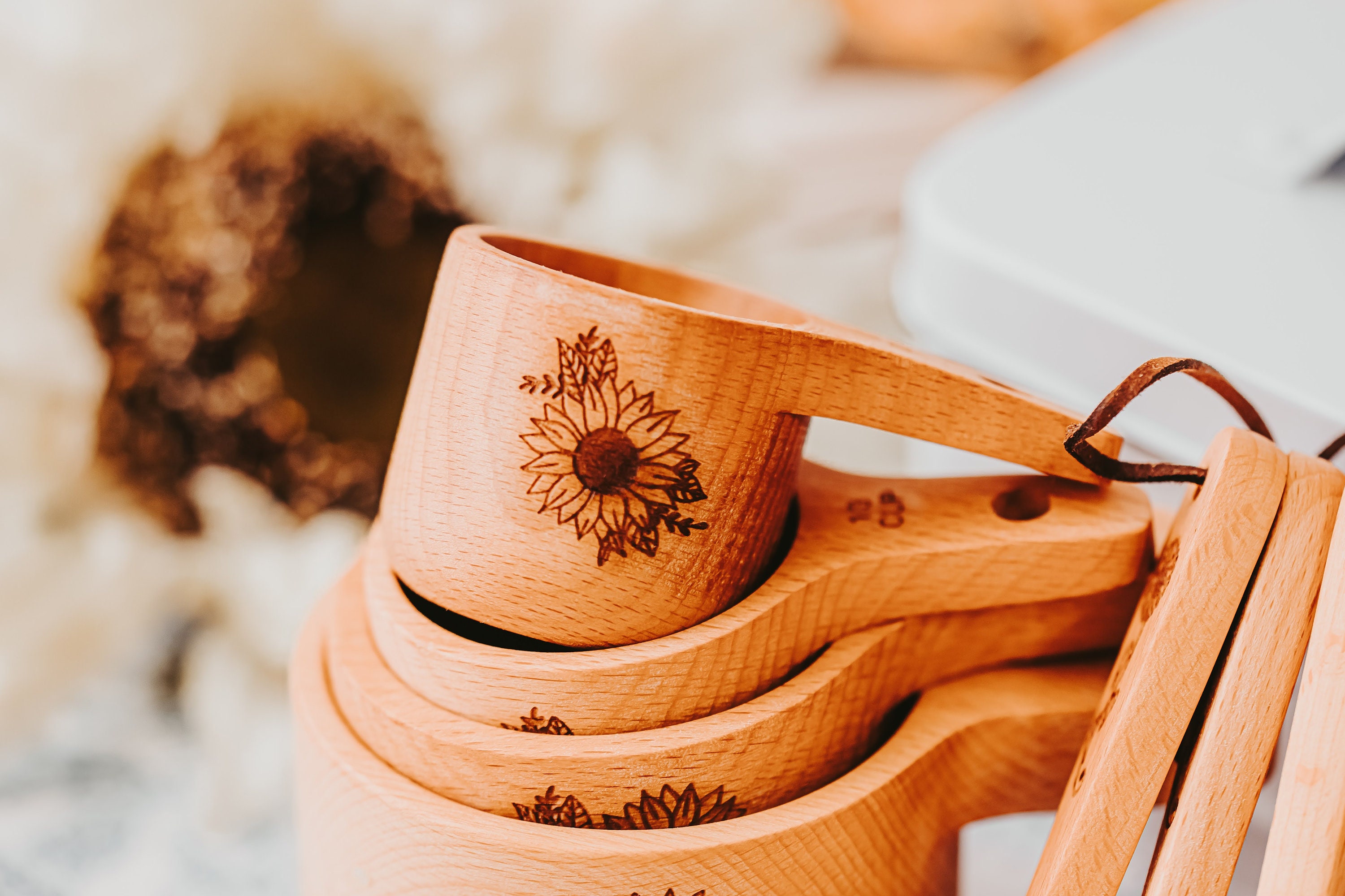 Wood Measuring Cups, Bridal Shower Gift, Sunflower, Unique Wedding Gift for  Couple, Mother of Groom Gift From Bride, 
