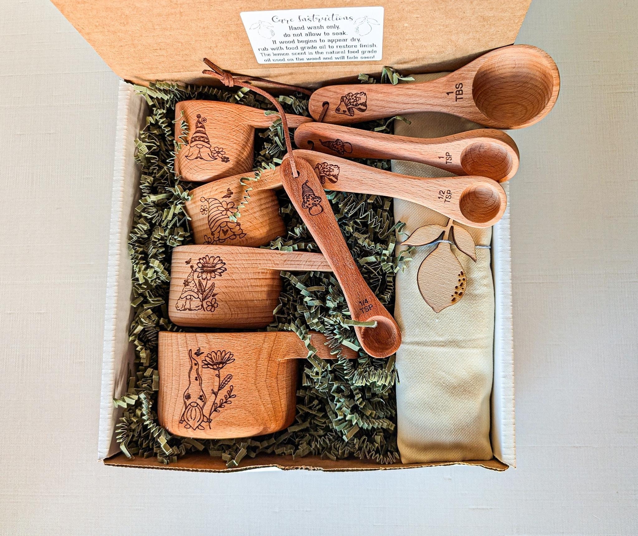 Birthday gift box, Measuring cups, Gnomes gift, Gift basket for women, Best friend birthday gifts,