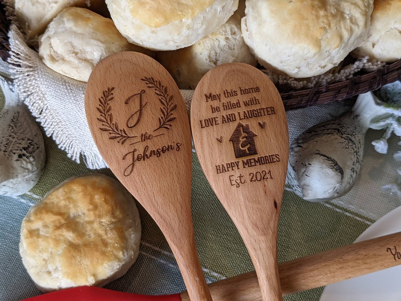 Personalized wooden spoons, New home gift, Housewarming gift, Realtor closing gift, image 10