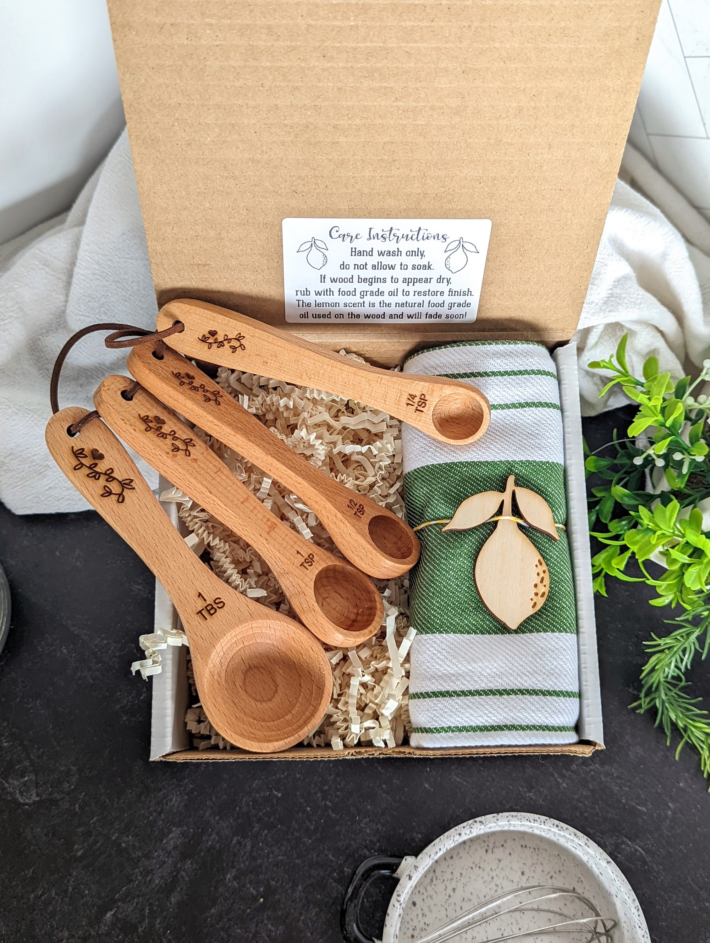 Housewarming Gift Basket, Stainless Steel Measuring Cups, Measuring Spoons,  House Warming Gifts New Home, Realtor Closing Gift for Buyer, 
