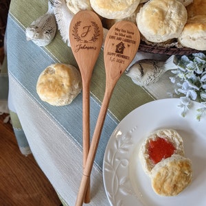 Personalized wooden spoons, New home gift, Housewarming gift, Realtor closing gift, immagine 7