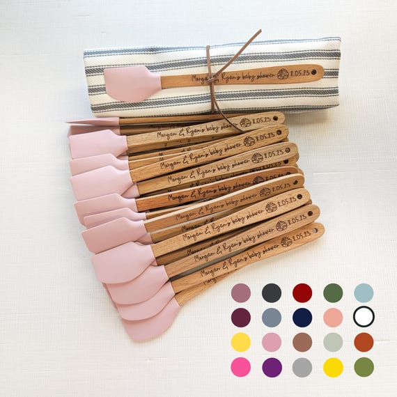 Bun in the Oven Baby Shower Favor – Pink Mini Spatula, Personalized Favors