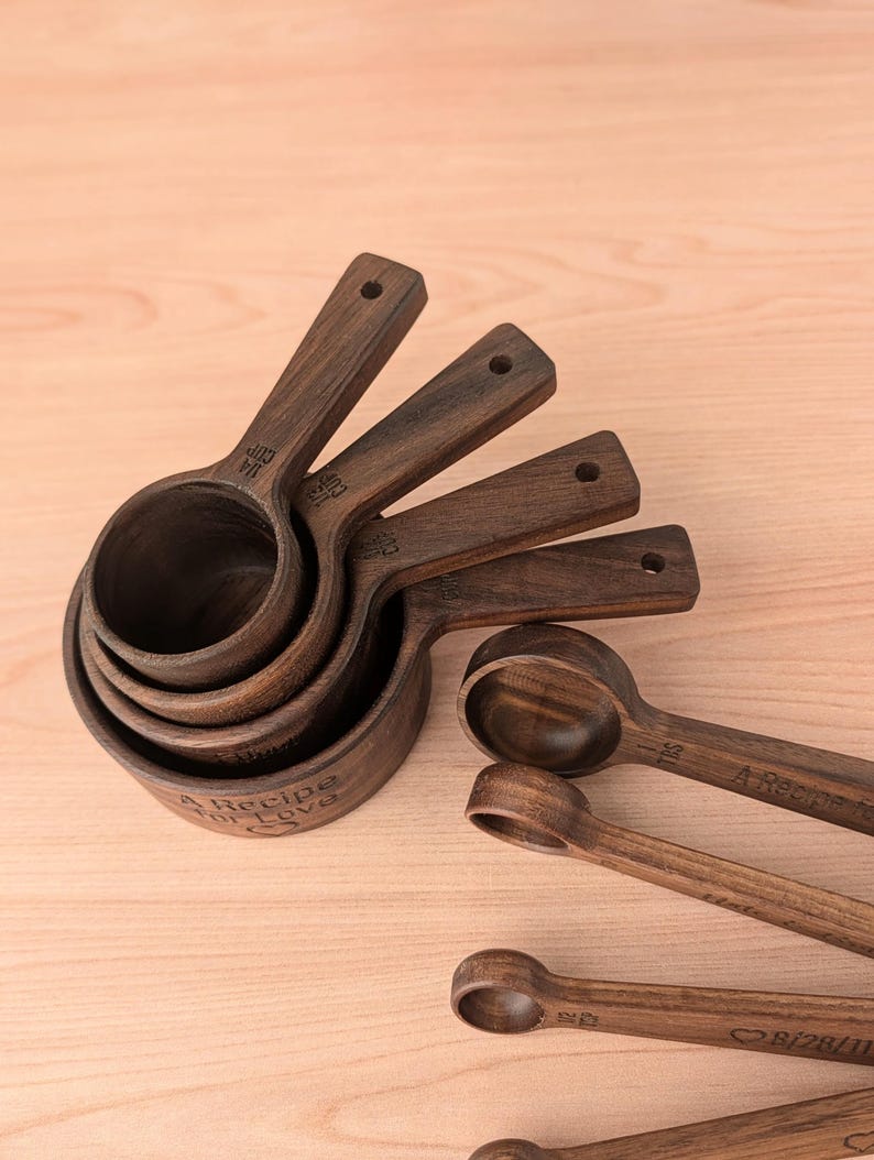 Personalized Measuring cups set: Wedding gift box for couple, Bridal shower gift basket image 9