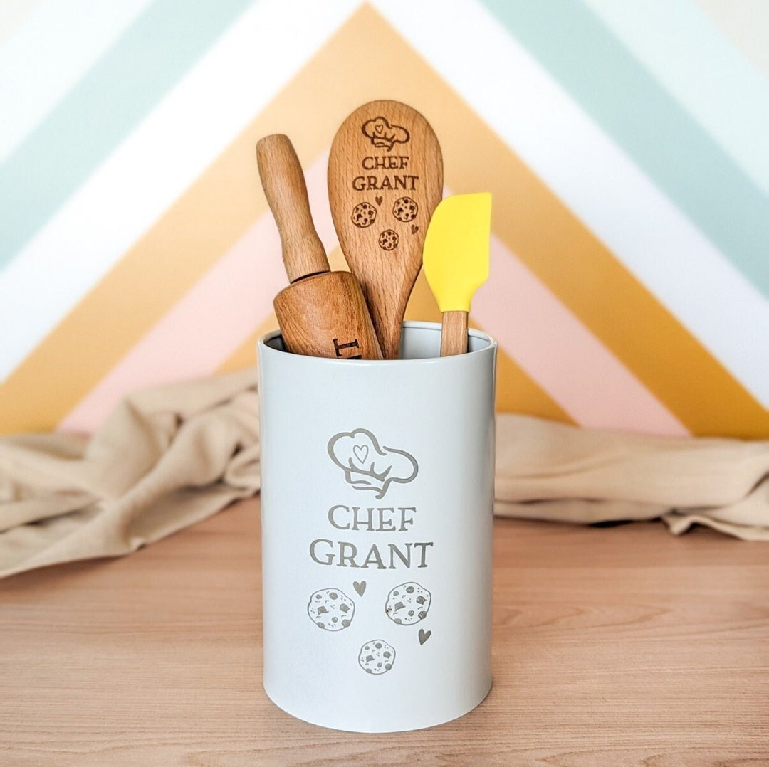 Wooden Kitchen Toys, Personalized Spatula, Kids Rolling Pin, Baking Gifts,  Rainbow, Niece Gift From Aunt, Granddaughter Gift, 