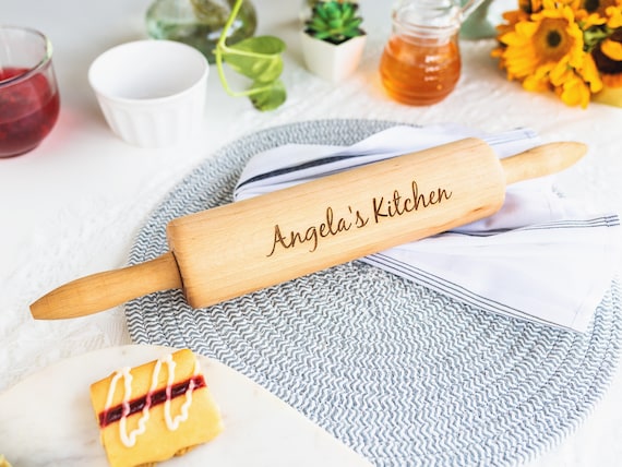 Gift For Mom Custom Gift for Her Personalized Rolling Pin Solid Wood Rolling Pin Mothers Day Gift From Daughter Grandma Gift