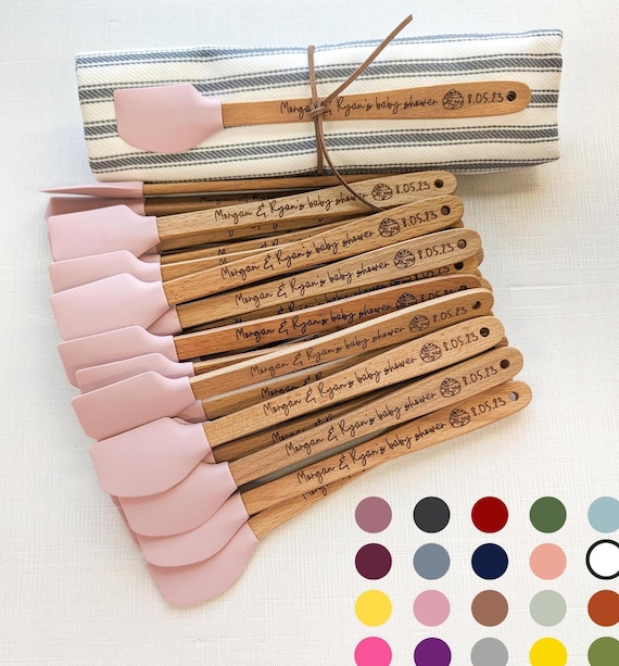 Bun in the Oven Baby Shower Favor – Pink Mini Spatula, Personalized Favors