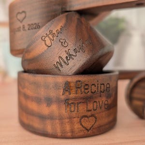 Personalized Measuring cups set: Wedding gift box for couple, Bridal shower gift basket image 6