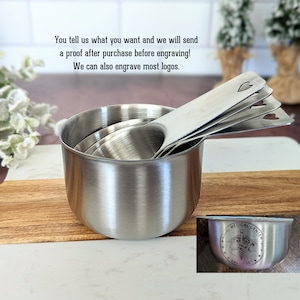 Custom Engraved Stainless Steel Measuring Cups: Realtor Closing Gift
