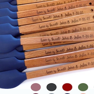 Personalized Mini Spatula Wedding Favors: Bridal Shower Guest Gifts in Bulk