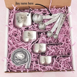 Mothers day gift box, Measuring cups & spoons Mom baking giftset,