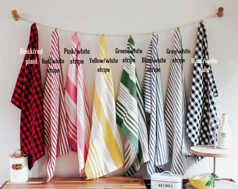 Striped kitchen towels, Holiday dish towels, Tea towels, Colorful kitchen towels, Housewarming gift, New home gift,