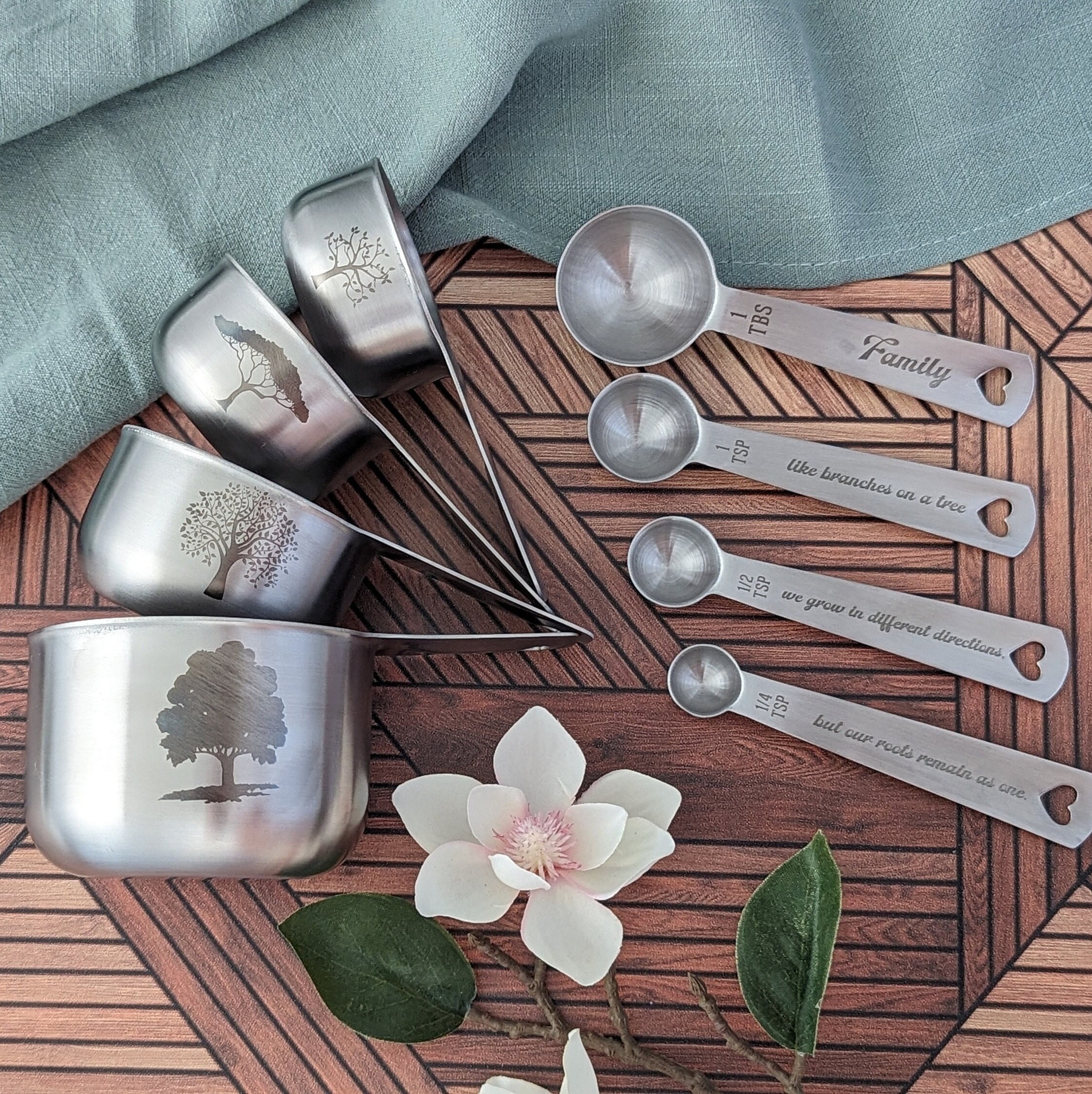Ceramic Measuring Spoons, Measuring Spoon Set, Measuring Cups, Baking, Cute  Ceramics, Kitchen Decor, Vintage, Housewarming Gift 